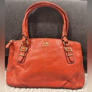 Vintage Coach Pebbled Leather Handbag | Burnt Orange | Y2K Era